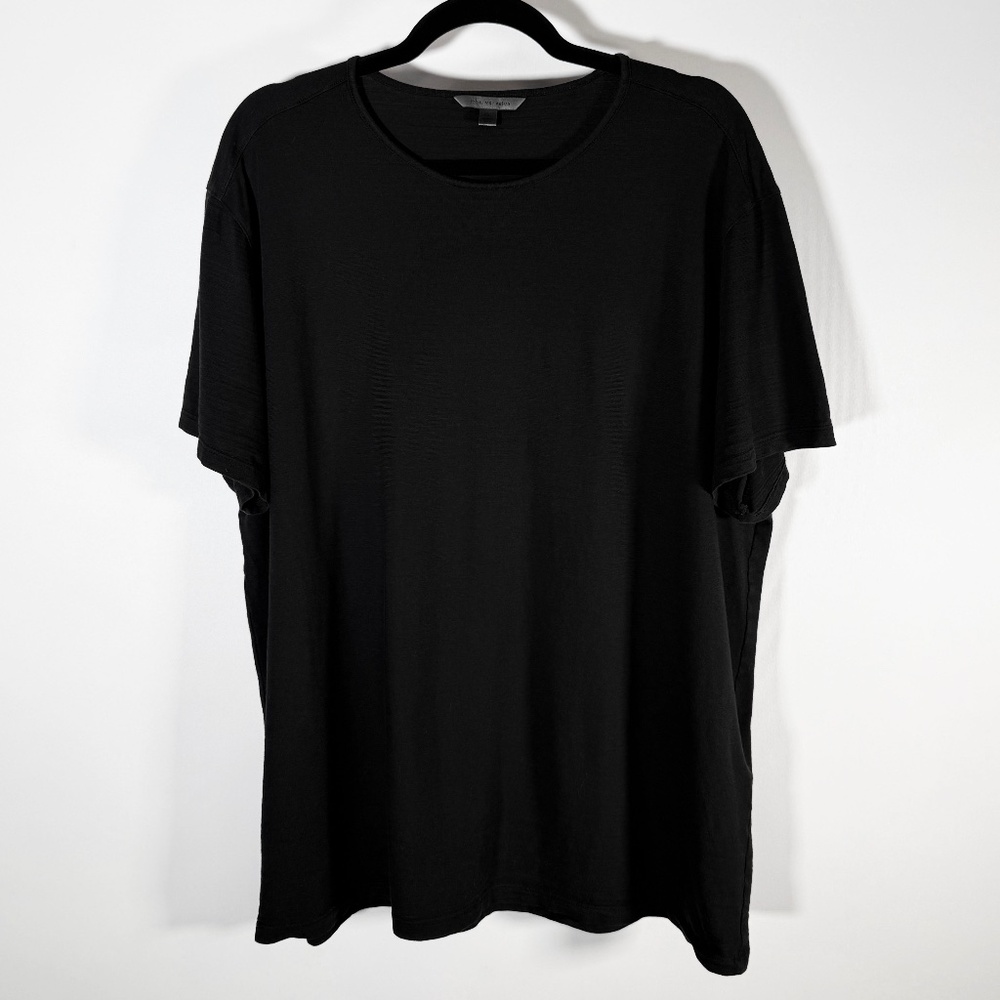 John Varvatos - Pima Cotton Slub Crew Neck T-Shirt Black - XXL